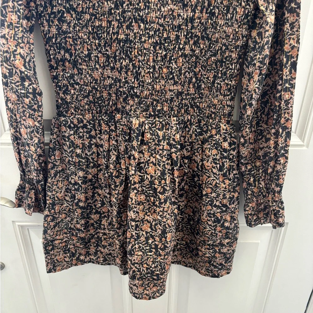 Cleobella Floral Smocked Mini Dress L - Picture 8 of 10